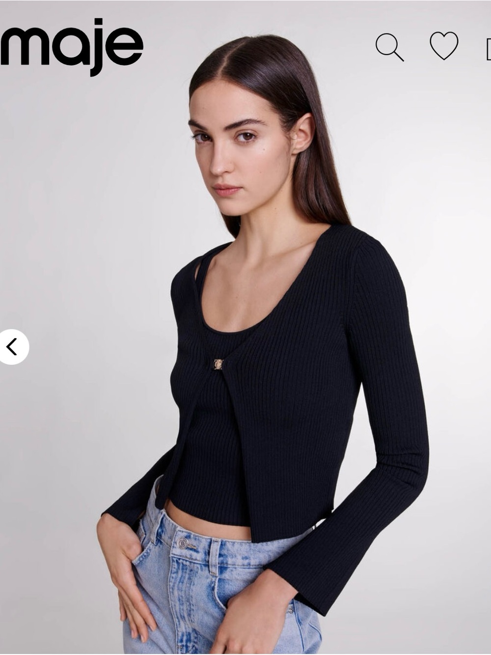 Maje Stretch knit twin set